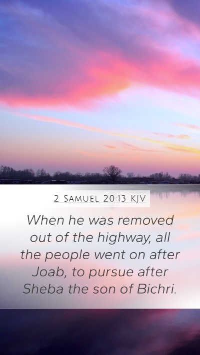 2 Samuel 20:13 KJV Bible Verse Image