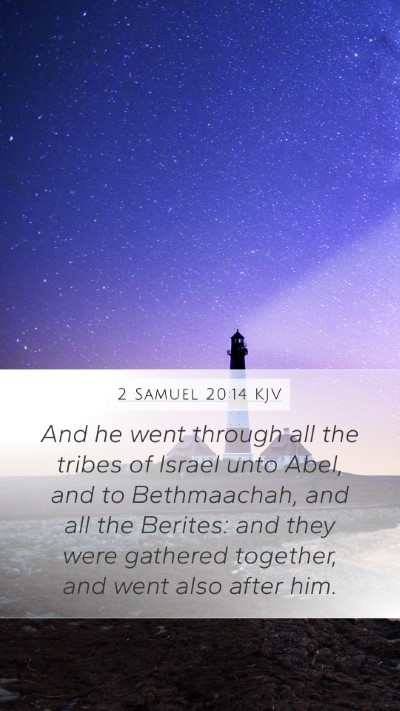 2 Samuel 20:14 KJV Bible Verse Image