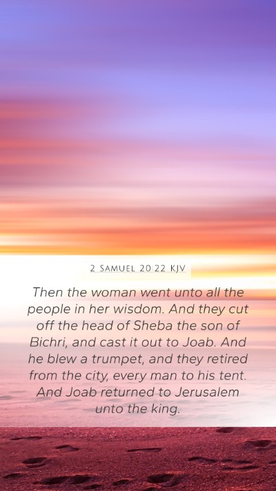 2 Samuel 20:22 KJV Bible Verse Image