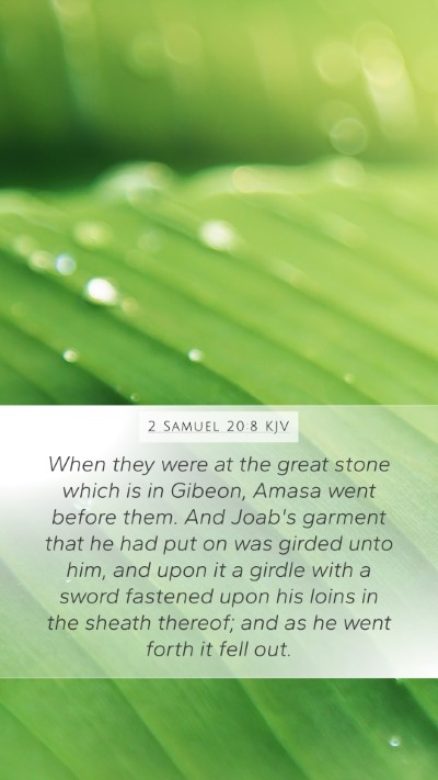 2 Samuel 20:8 KJV Mobile Phone Wallpaper - When they were at the great stone which is in - Mobile Bible Verse Wallpaper