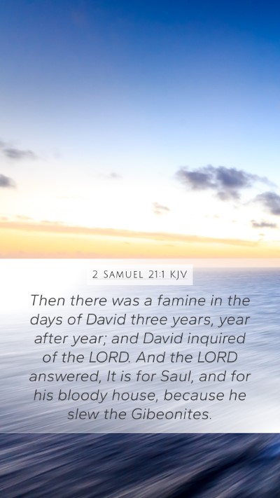2 Samuel 21:1 KJV Bible Verse Image