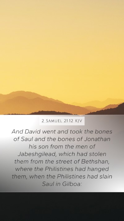 2 Samuel 21:12 KJV Bible Verse Image