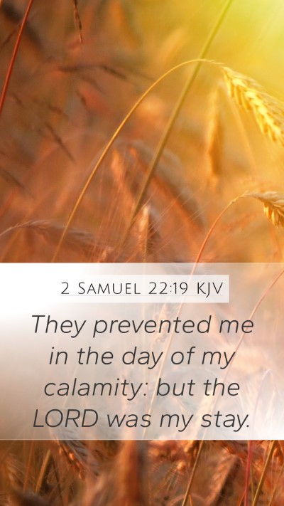 2 Samuel 22:19 KJV Bible Verse Image