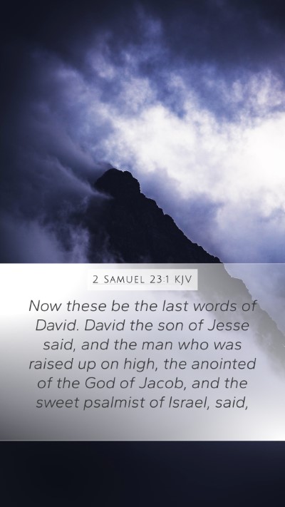 2 Samuel 23:1 KJV Bible Verse Image