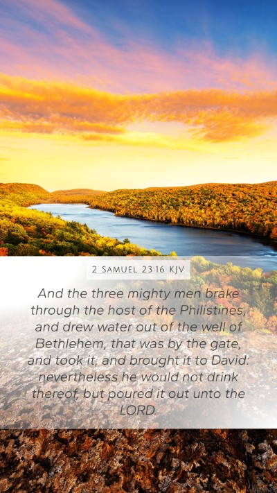 2 Samuel 23:16 KJV Bible Verse Image