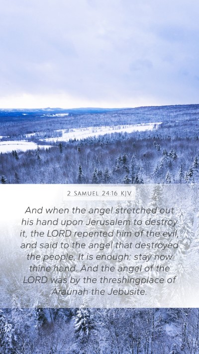 2 Samuel 24:16 KJV Bible Verse Image