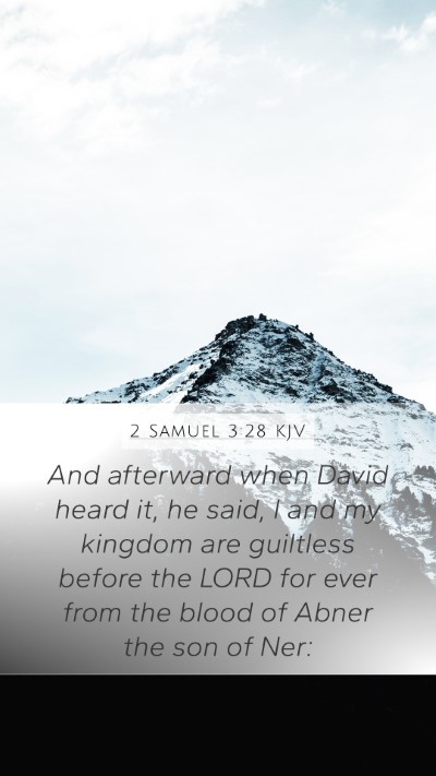 2 Samuel 3:28 KJV Bible Verse Image