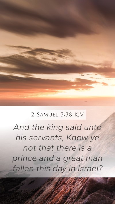 2 Samuel 3:38 KJV Mobile Phone Wallpaper - And the king said unto his servants, Know ye not - Mobile Bible Verse Wallpaper