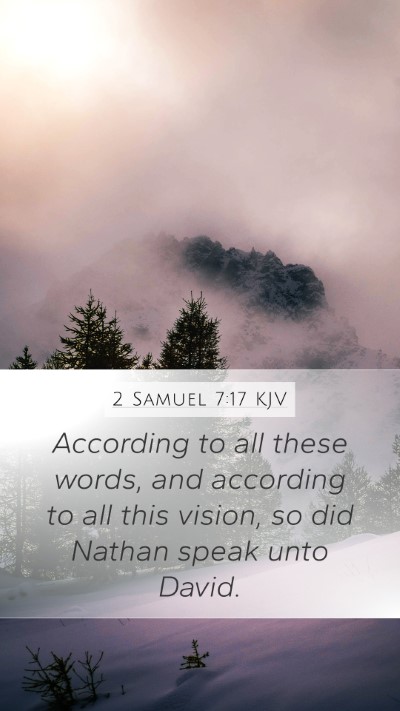 2 Samuel 7:17 KJV Mobile Phone Wallpaper - According to all these words, and according to - Mobile Bible Verse Wallpaper