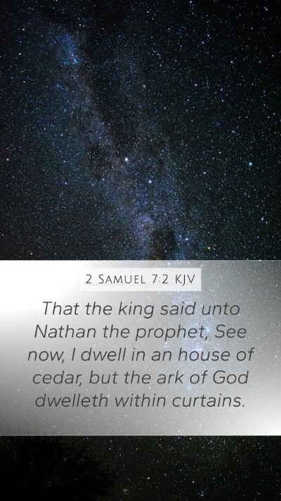 2 Samuel 7:2 KJV Bible Verse Image