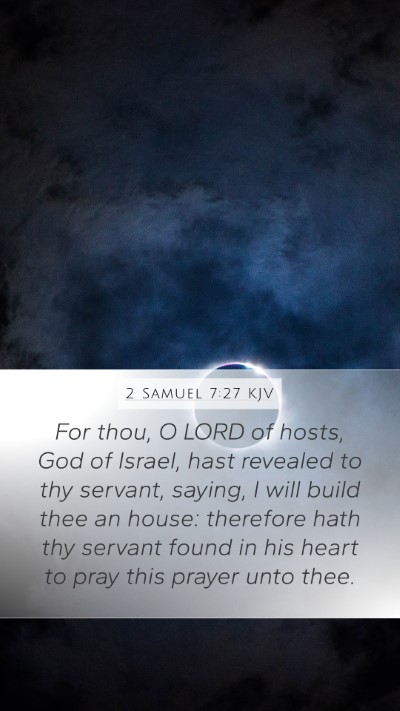 2 Samuel 7:27 KJV Bible Verse Image