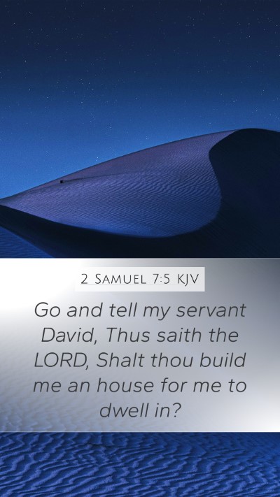 2 Samuel 7:5 KJV Bible Verse Image