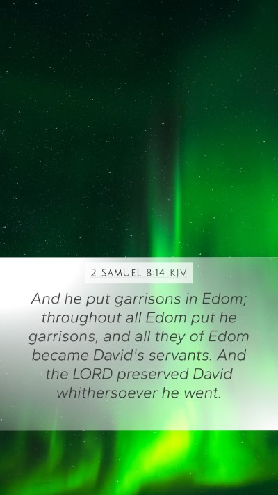 2 Samuel 8:14 KJV Bible Verse Image