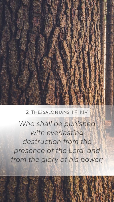 2 Thessalonians 1:9 KJV Bible Verse Image