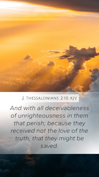 2 Thessalonians 2:10 KJV Bible Verse Image