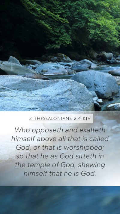 2 Thessalonians 2:4 KJV Bible Verse Image