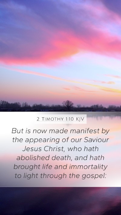 2 Timothy 1:10 KJV Bible Verse Image