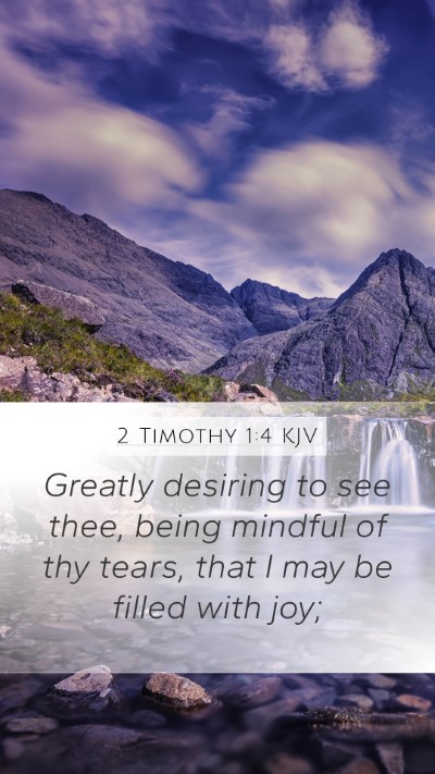 2 Timothy 1:4 KJV Bible Verse Image