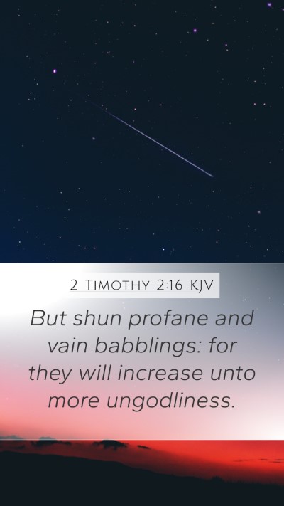 2 Timothy 2:16 KJV Bible Verse Image