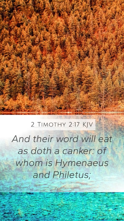 2 Timothy 2:17 KJV Bible Verse Image
