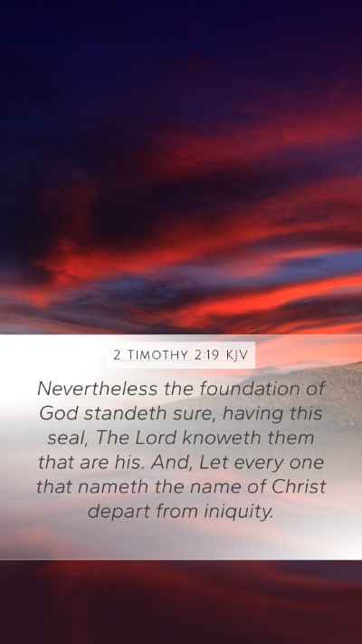 2 Timothy 2:19 KJV Bible Verse Image