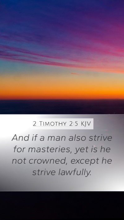 2 Timothy 2:5 KJV Bible Verse Image
