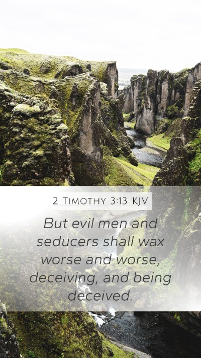 2 Timothy 3:13 KJV Bible Verse Image