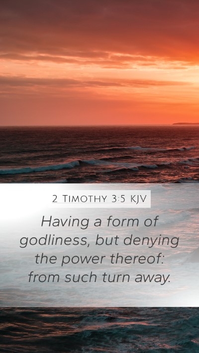 2 Timothy 3:5 KJV Bible Verse Image