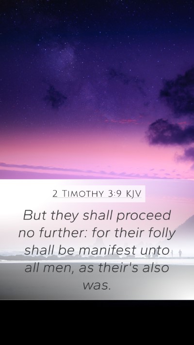2 Timothy 3:9 KJV Bible Verse Image