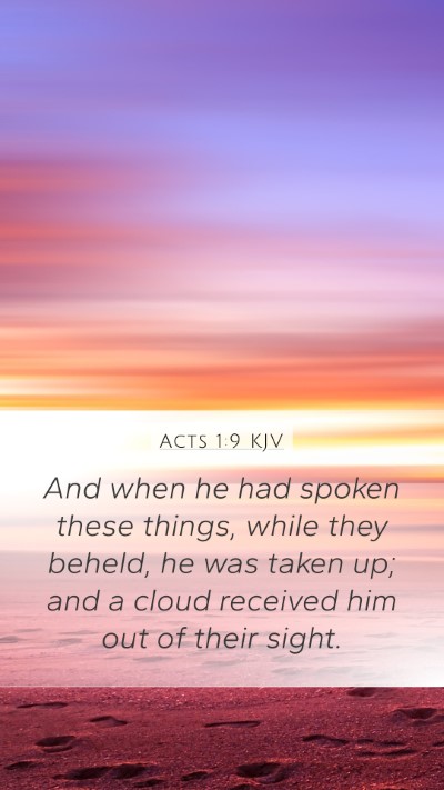 Acts 1:9 KJV Mobile Phone Wallpaper - And when he had spoken these things, while they - Mobile Bible Verse Wallpaper