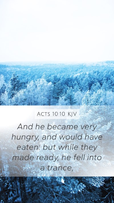 Acts 10:10 KJV Bible Verse Image