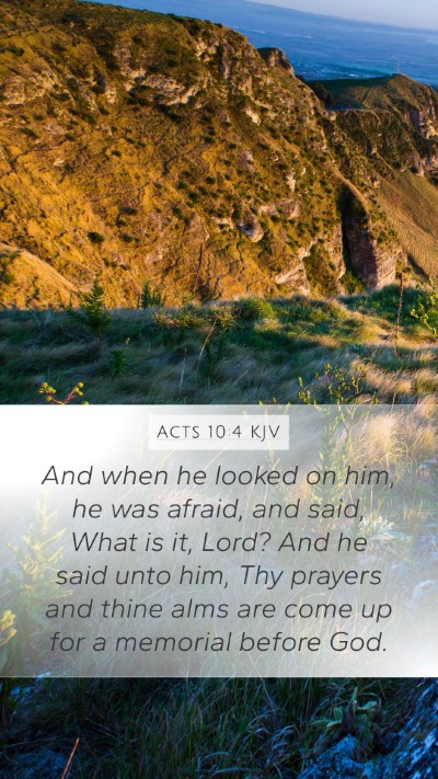 Acts 10:4 KJV Bible Verse Image