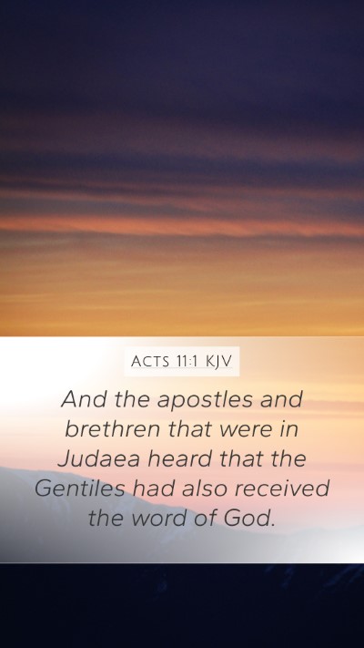 Acts 11:1 KJV Bible Verse Image