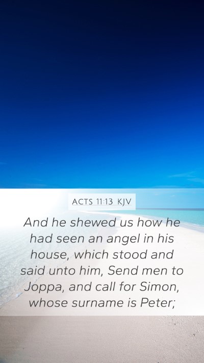 Acts 11:13 KJV Bible Verse Image