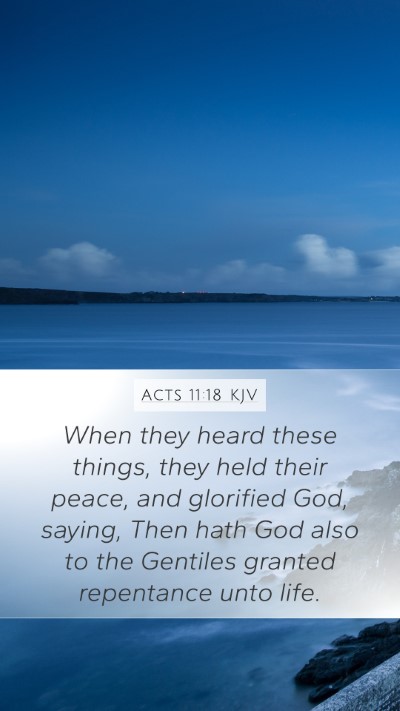 Acts 11:18 KJV Bible Verse Image
