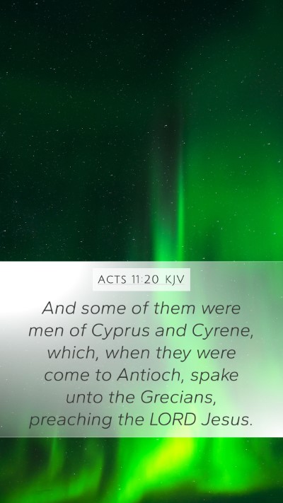 Acts 11:20 KJV Bible Verse Image
