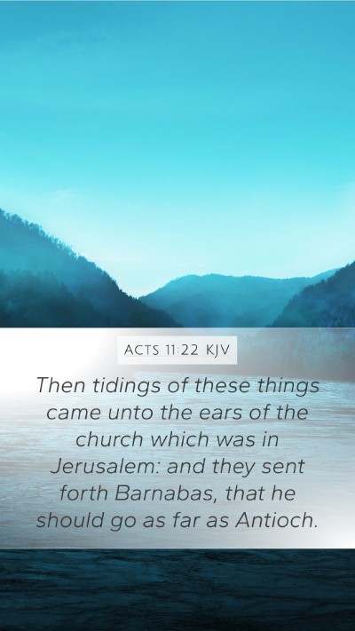 Acts 11:22 KJV Bible Verse Image
