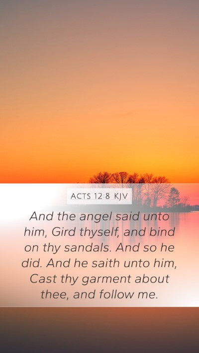 Acts 12:8 KJV Bible Verse Image