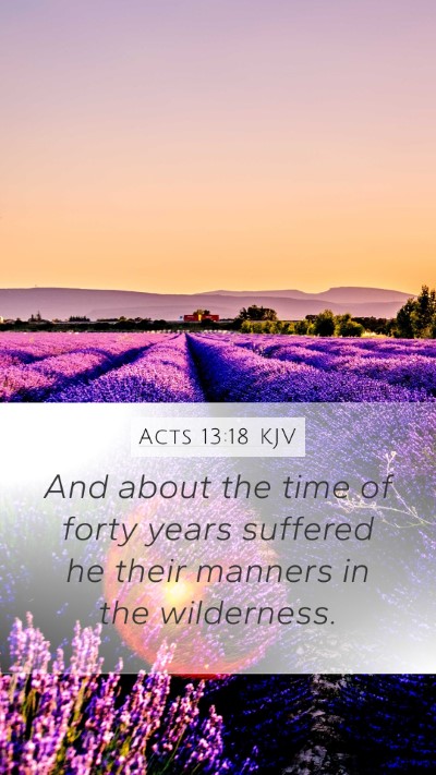 Acts 13:18 KJV Bible Verse Image
