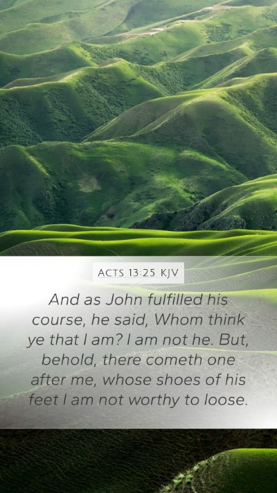 Acts 13:25 KJV Bible Verse Image