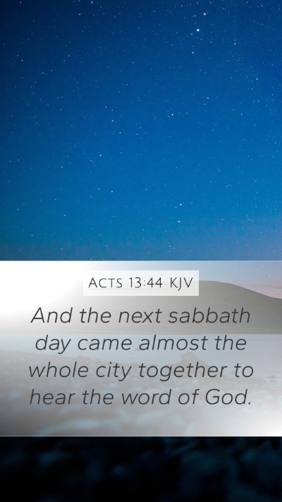 Acts 13:44 KJV Bible Verse Image