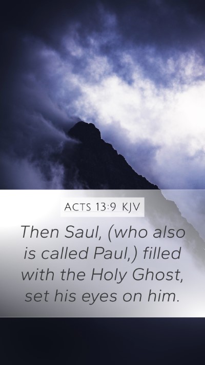 Acts 13:9 KJV Bible Verse Image
