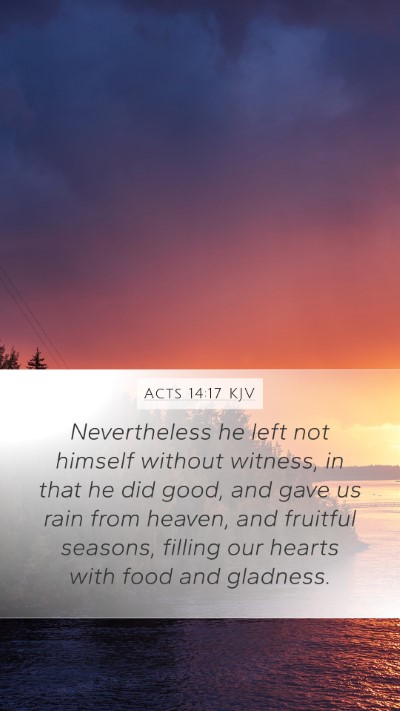 Acts 14:17 KJV Bible Verse Image