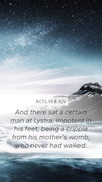 Acts 14:8 KJV Bible Verse Image