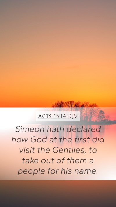 Acts 15:14 KJV Bible Verse Image