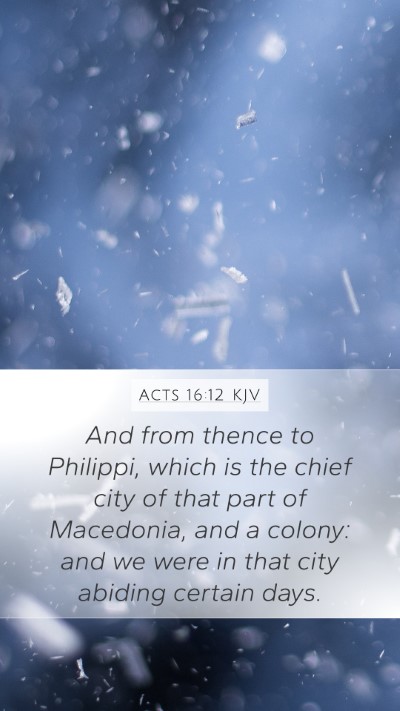 Acts 16:12 KJV Bible Verse Image