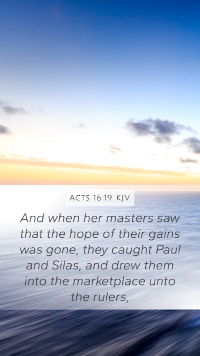 Acts 16:19 KJV Bible Verse Image