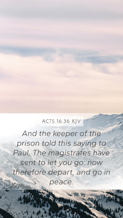 Acts 16:36 KJV Bible Verse Image