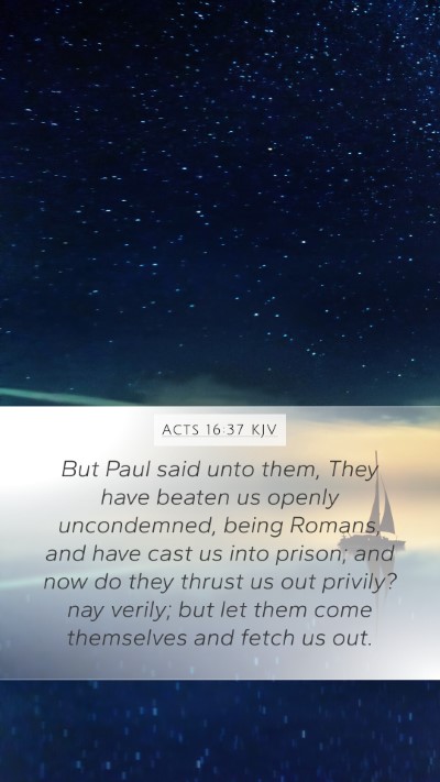 Acts 16:37 KJV Bible Verse Image