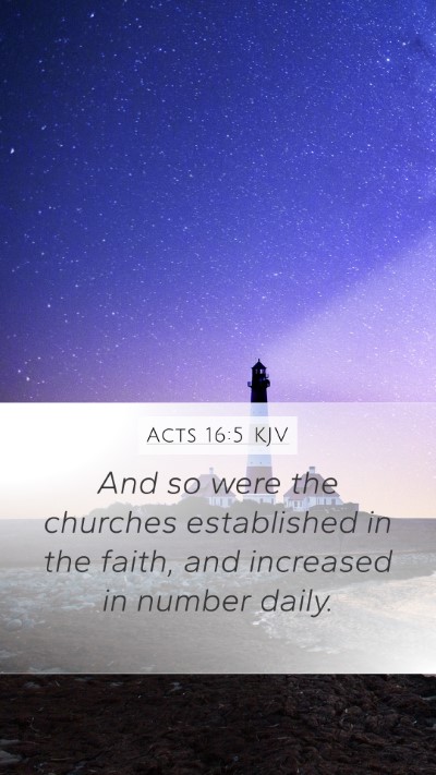 Acts 16:5 KJV Bible Verse Image